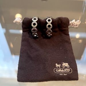 Coach sterling silver hoop earrings